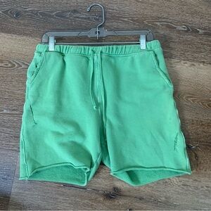 Frank & Eileen Tee lab Womens green drawstring distressed sweat shorts L